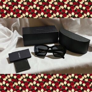 PRADA Cat Eye Sunglasses SPR 08V-F Black